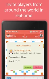 Rackword - Free real-time multiplayer word game Screen Shot 9