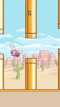 Flappy Nyan: flying cat wings Screen Shot 5