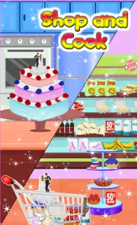 Juegos de cocina de pastel de boda corazón Screen Shot 3