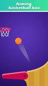 フリッパーシュートダンクフリーカジュアルバスケットボールゲーム Screen Shot 0