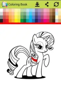 Coloring little pony  princess go Screen Shot 0