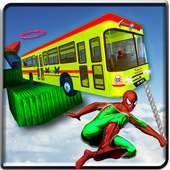 Superheroes Offroad Bus: Sky Stunts Simulator