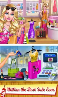 शॉपिंग मॉल फैशन स्टोर सिम्युलेटर: लड़की गेम Screen Shot 2