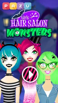 Girls Hair Salon Monsters Screen Shot 0