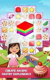 Jellys Pastry Blast. Jogo grátis do jogo 3 Screen Shot 2