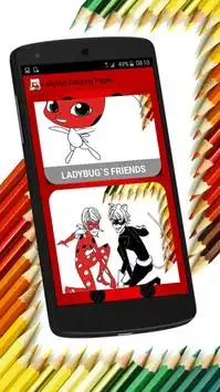 Coloring Pages for Ladybug and cat noir Screen Shot 6