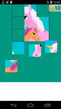 rompecabezas unicornio juego Screen Shot 2