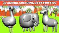 3D книжка-раскраска для детей: Раскраски животные Screen Shot 0