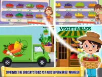 Grocery Market Kids Cash Register - Games for Kids Screen Shot 4