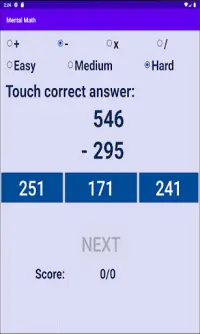 Mental Math Screen Shot 5