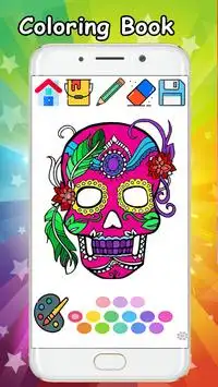 Coloring Sugar Skull Screen Shot 3