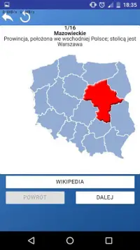 Województwa (prowincje) Polski - test, mapy, flagi Screen Shot 5