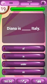 Engels Voorzetsels Quiz Screen Shot 1
