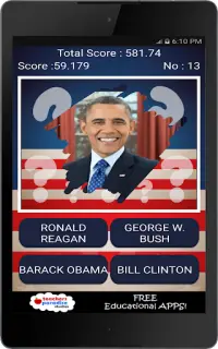 US President Quiz - Presidents Scratch Quiz Game Screen Shot 8