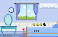 ألعاب الهروب بسيطة - الأزرق جدار البيت الهروب Screen Shot 1