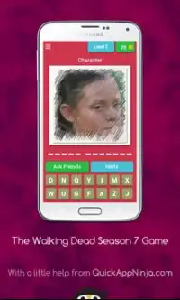 The Walking Dead Season 7 Game. Characters. Quiz. Screen Shot 2