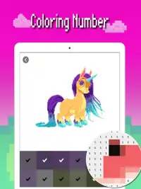 Unicorn color by number: Pixel art coloring 2019 Screen Shot 8