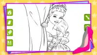 Principessa Girl Coloring Screen Shot 2