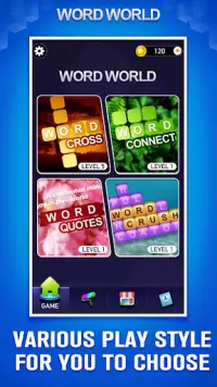 Word World - 4 tiny word games Screen Shot 0