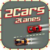 2 Cars 2 Lanes - Don't Crash!
