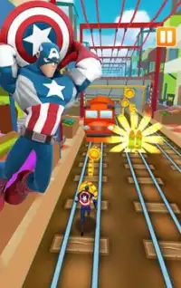 Subway Captain American Hero Screen Shot 0