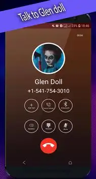 scary glen doll video call and chat simulator Screen Shot 1