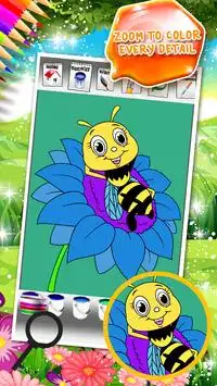abeille livre de coloriage Screen Shot 3
