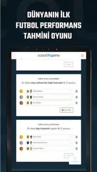 scoutiNgame - Futbol Performans Tahmini Oyunu Screen Shot 7