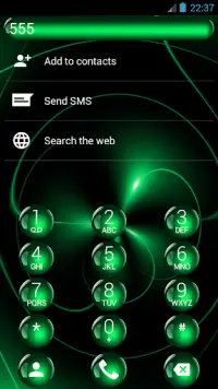 Dialer Theme Spheres Green Screen Shot 2