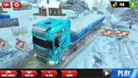 Trò chơi lái xe tải tuyết offroad 2020 Screen Shot 12