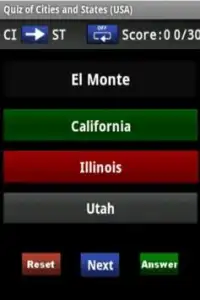 Quiz: Cities and States (USA) Screen Shot 3