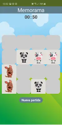 👉 Juego de memoria | Memorama de animales 🐱🐵🐥 Screen Shot 2