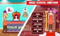 हाई स्कूल यूनिफ़ॉर्म टेलर गेम्स: ड्रेस मेकर शॉप Screen Shot 0