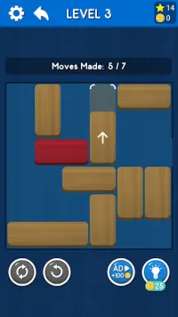 Unblock Puzzle : Slide red block bar to escape me! Screen Shot 3