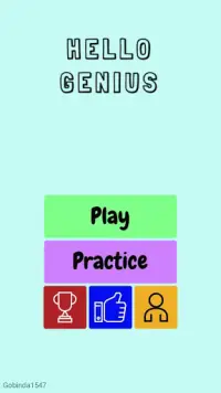 Genius ( A simple brain game ) Screen Shot 0