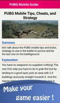 Guide for PUBG Mobile : Tips And Strategy Screen Shot 7