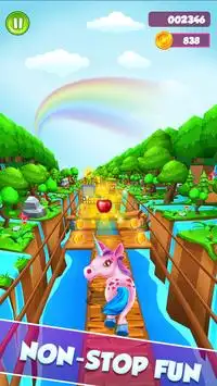 Unicorn Run Rush: Endless Runner Games Screen Shot 0