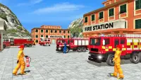 trò chơi lái xe cứu hỏa 2019 - Fire Truck Driving Screen Shot 4
