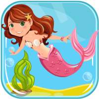 Little mermaid Princess. Child. Game for girls.