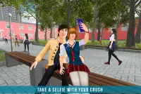 Girl High school Crush: High school Simulator Screen Shot 7