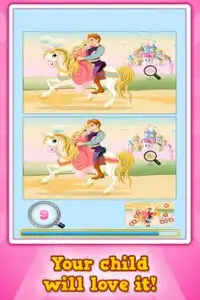プリンセスとポニー：違いを見つける*無料ゲーム Screen Shot 4