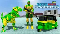 Tuk Tuk Auto Rickshaw Transform Dinosaur Robot Screen Shot 0