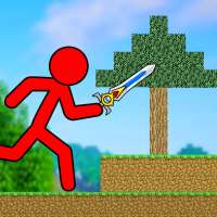 Red Stickman Parkour Fighter