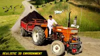 Tractor Trolley Drive Farming Simulator Game 2021 Screen Shot 1