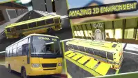lái xe mô phỏng xe buýt trường học: lái xe thành p Screen Shot 4