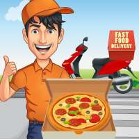 Fast food maker keuken: hamburger pizzabezorging