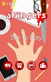 4 dedos - jogos de faca grátis Screen Shot 0