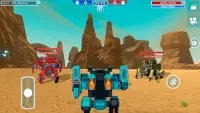 Blocky Cars:robot game & tank Screen Shot 5