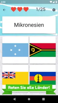 Ozeanien und Australien Quiz - Länder und Flaggen Screen Shot 2