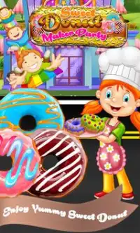 Tatlı Donut Maker Partisi - Çocuk  Pişirme Oyunu Screen Shot 6